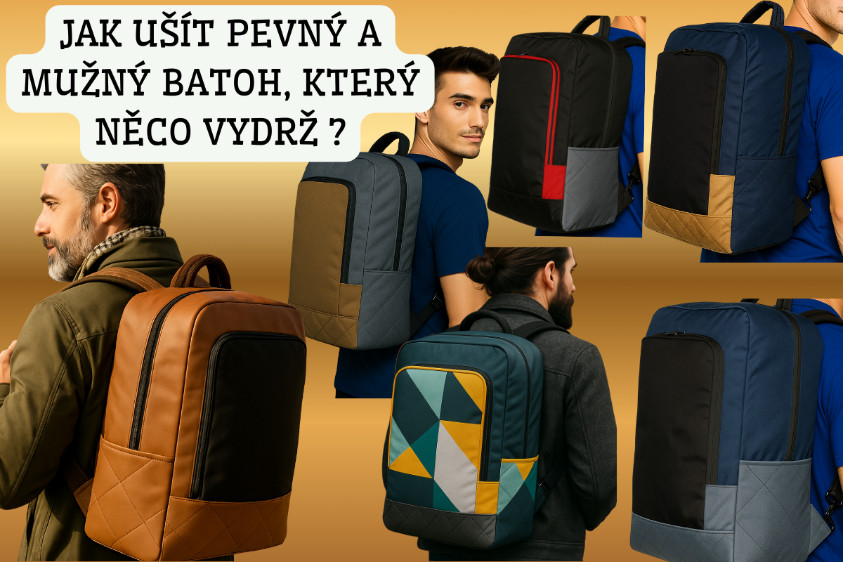 Jak ušít pánský batoh TRENTO – pevný, elegantní a praktický batoh pro každého muže