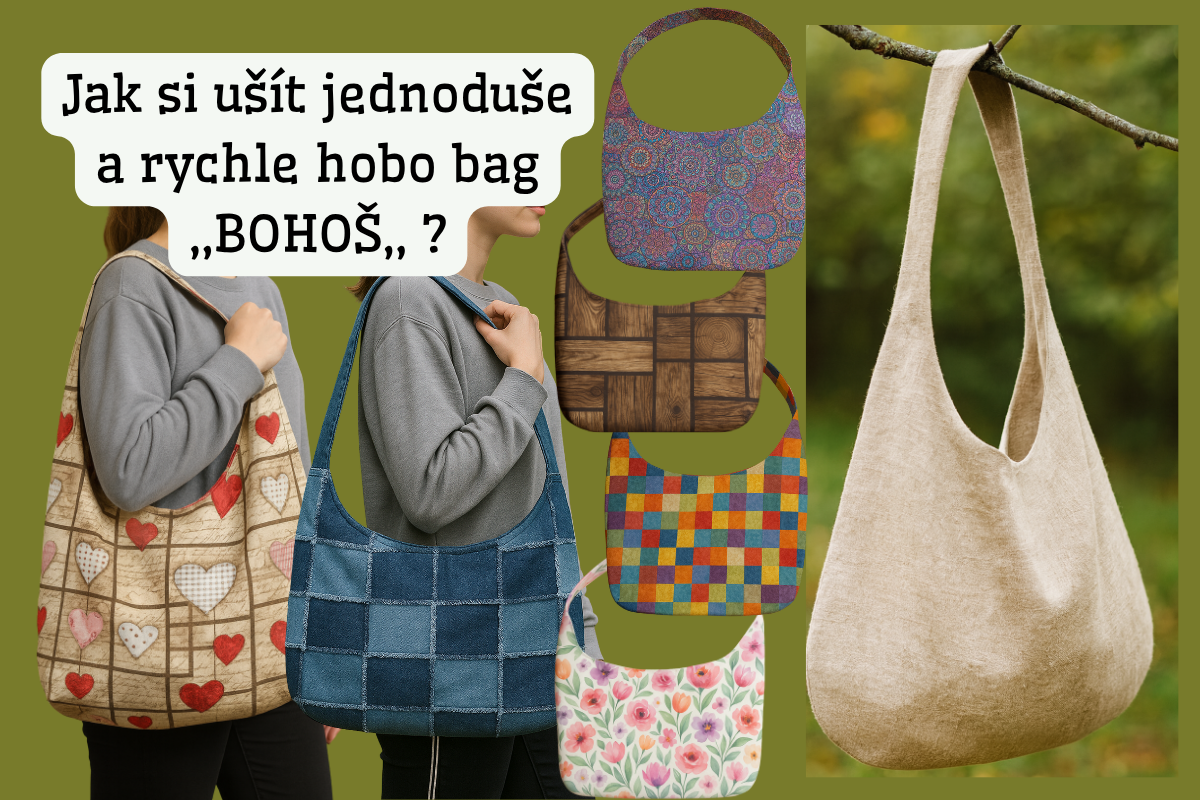 Jak si ušít rychle a jednoduše hobo bag „BOHOŠ“