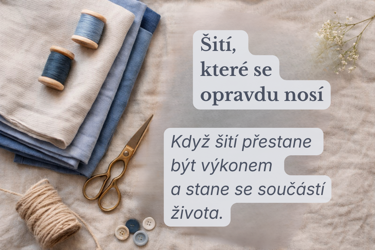 Když jsem přestala řešit, jak šít správně, začala jsem šít věci, které nosím