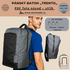 Pánský batoh ,,TRENTO,, PDF střih a fotonávod