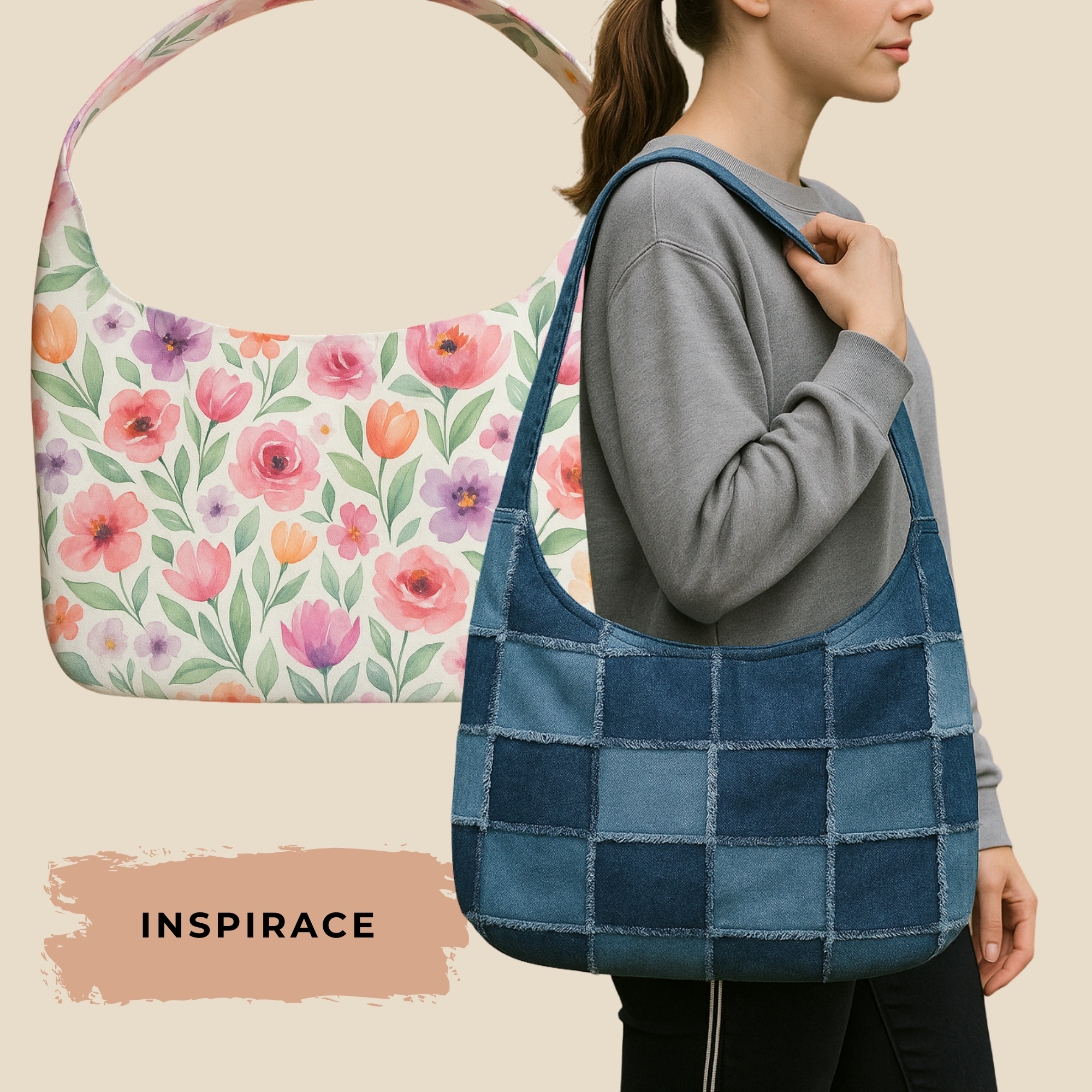 Hobo bag kabelka ,,BOHOŠ,, PDF střih a fotonávod