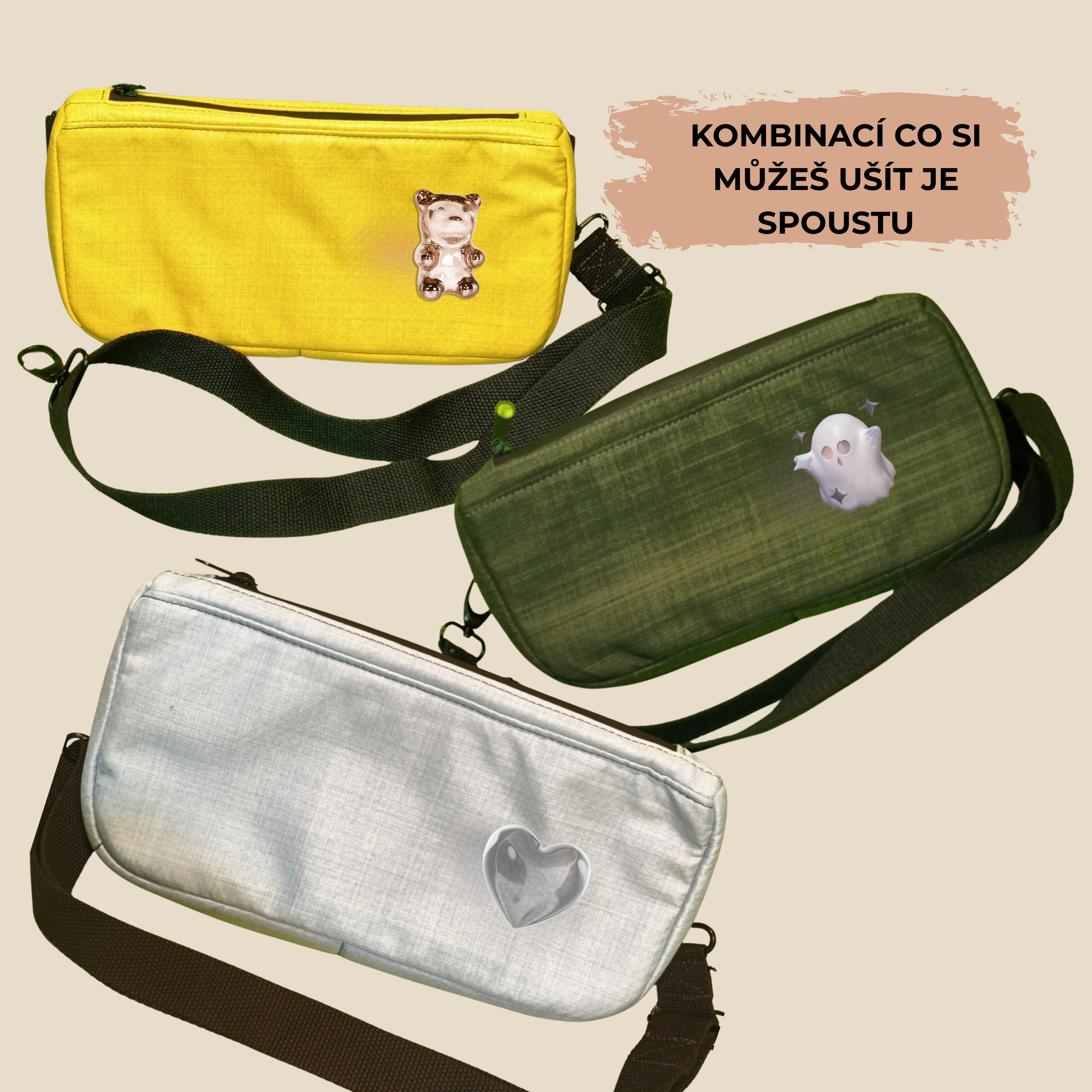 Crossbody ledvinka / PDF střih a fotonávod