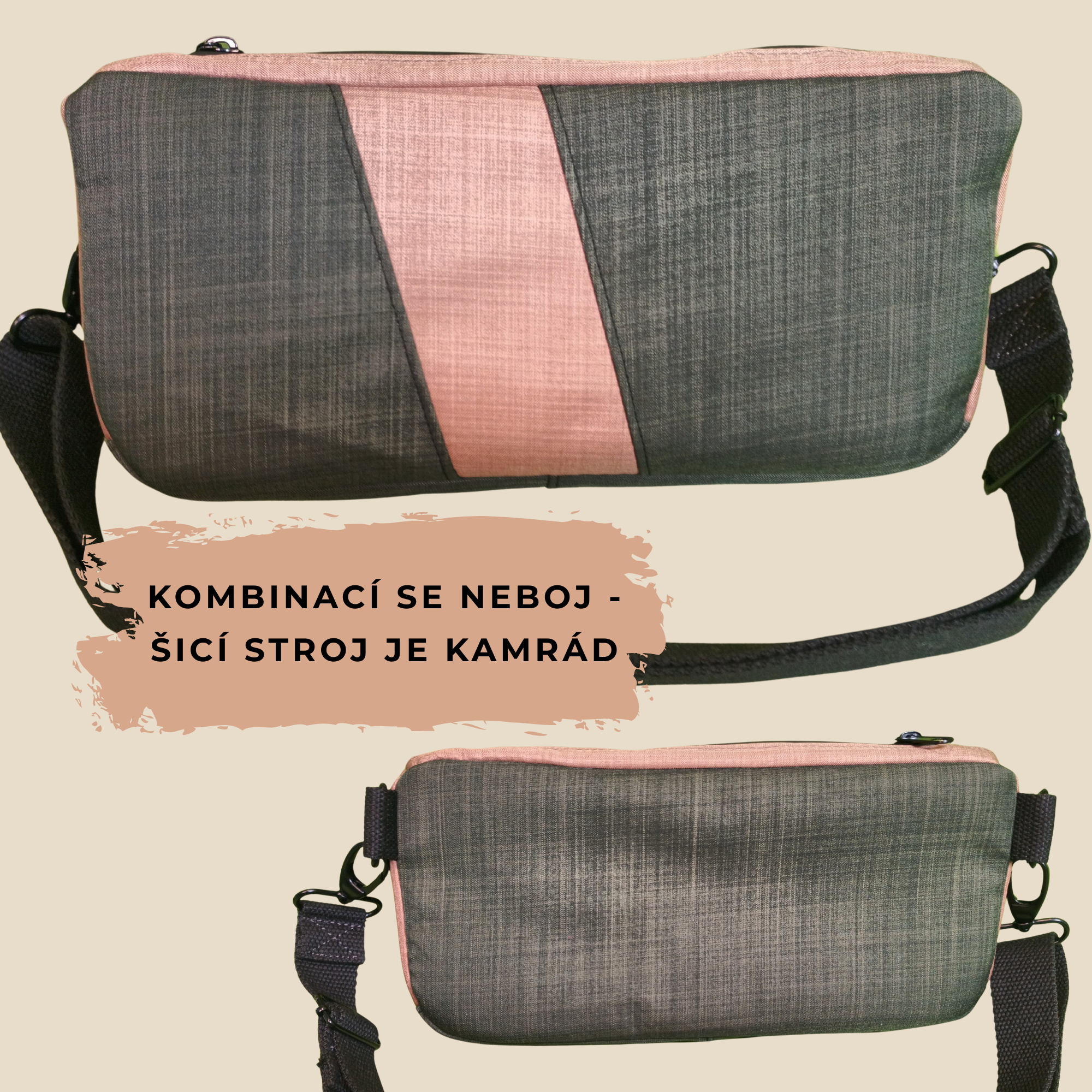 Crossbody ledvinka / PDF střih a fotonávod