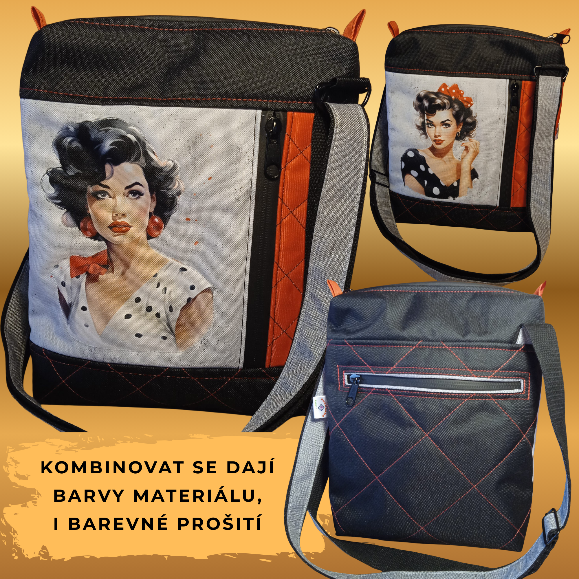 PDF střih a návod na crossbody kabelku