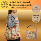 PDF střih hobo bag ,,BOHOŠ,, ležérní boho styl, snadné šití / DUCHAJDA