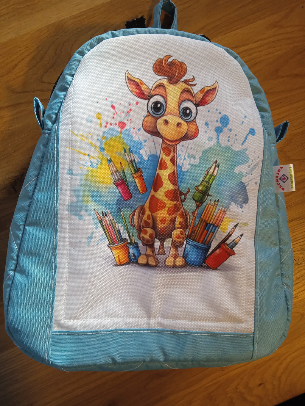 DĚTSKÝ BATŮŽEK ,,žirafa s barvami"