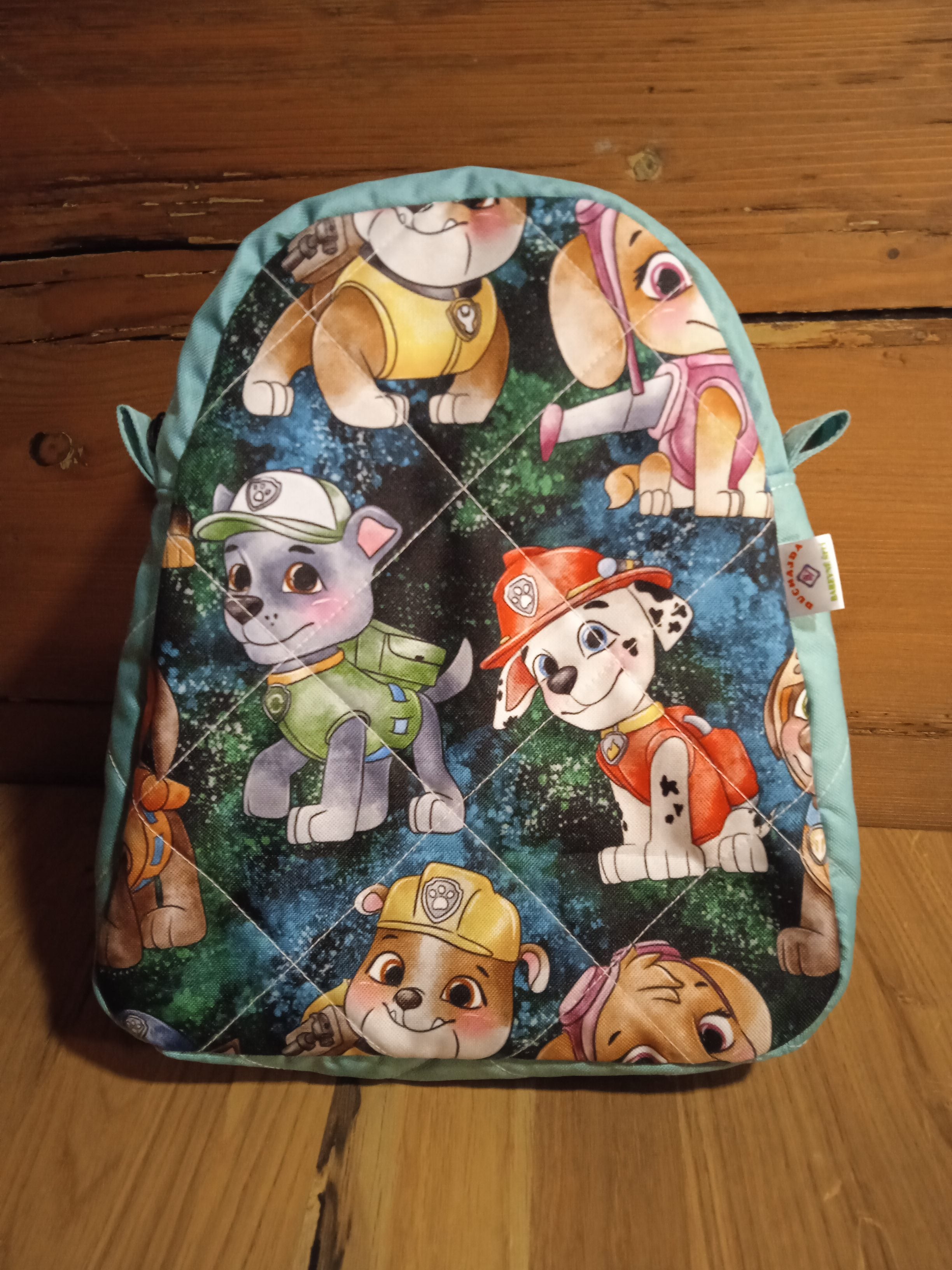 DĚTSKÝ BATŮŽEK ,,tlapková patrola - mint"