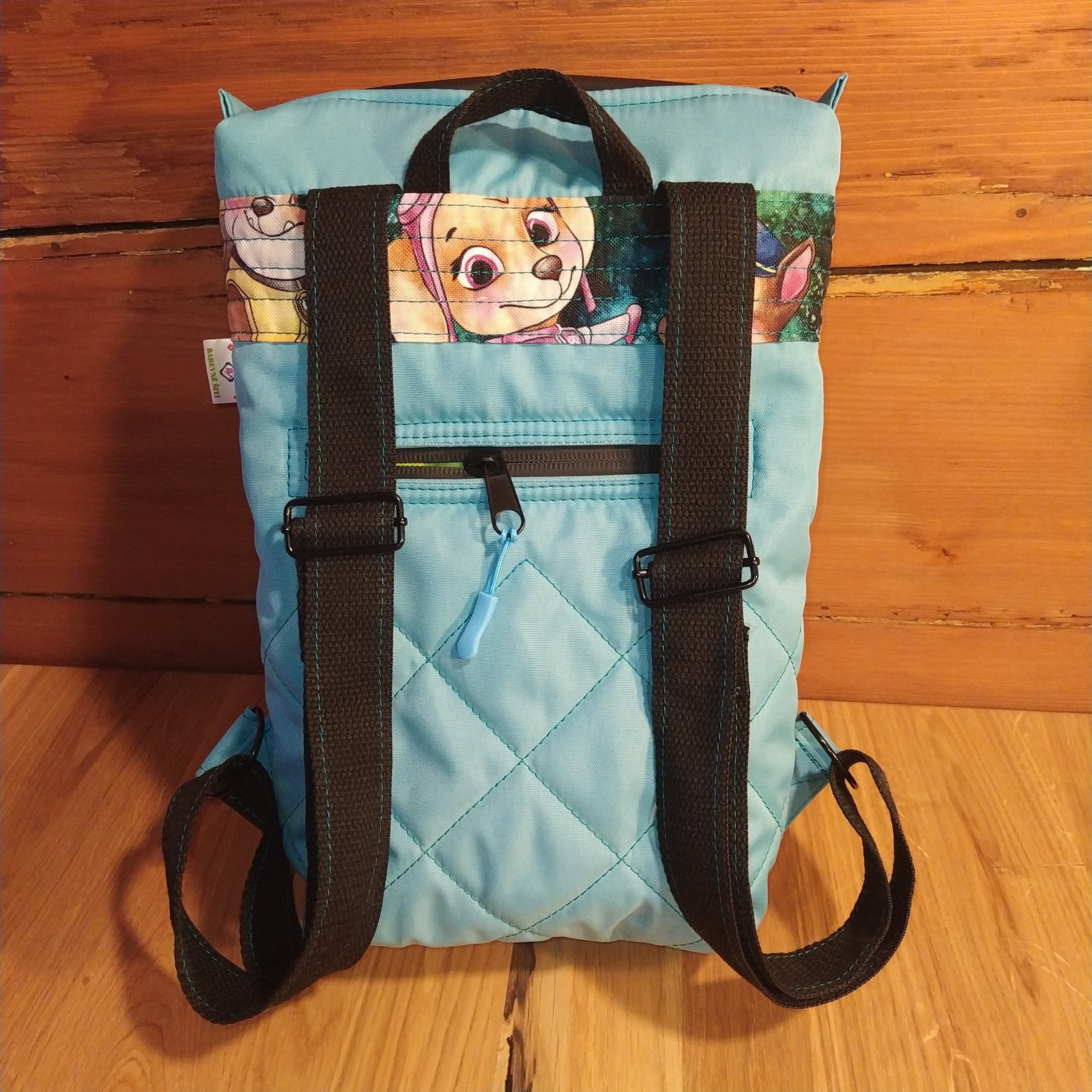 DĚTSKÝ BATOH ,,tlapková patrola - světle modrá"