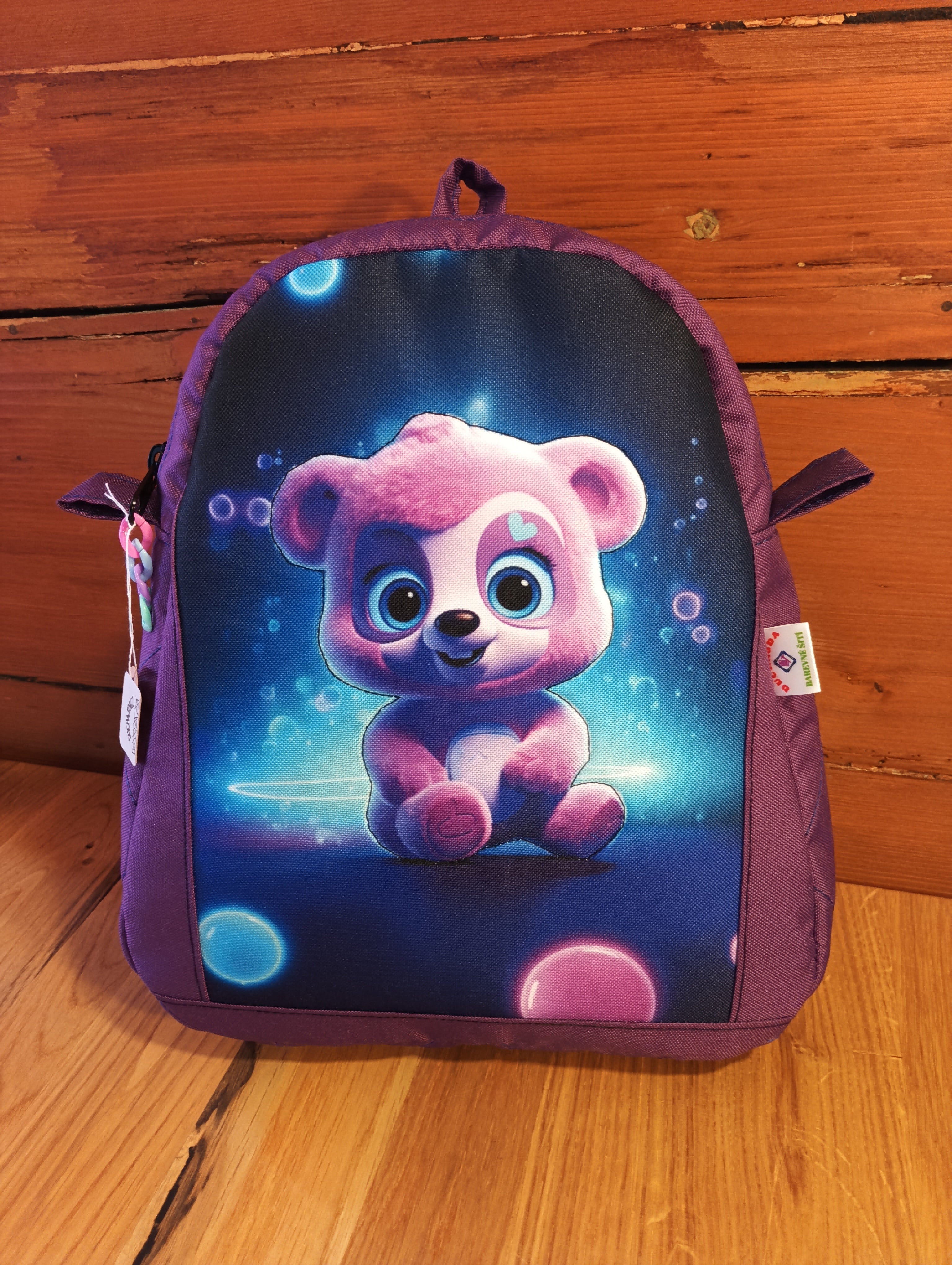 DĚTSKÝ BATŮŽEK ,,medvídek - fialová"