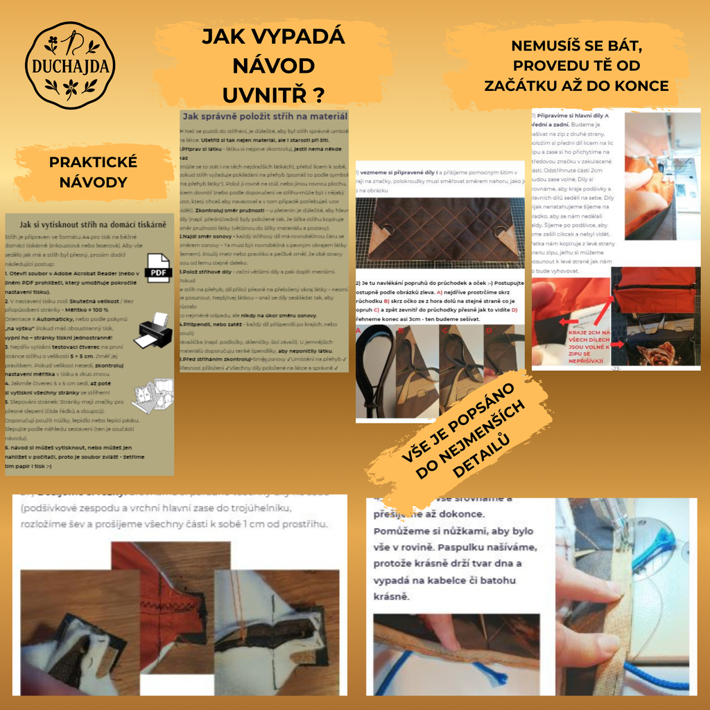 podrobný návod a střih na kabelkobatoh