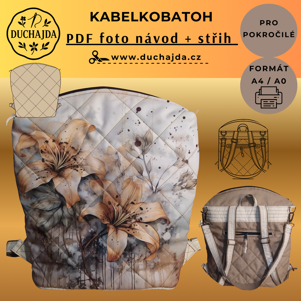 PDF střih a návod na kabelkobatoh