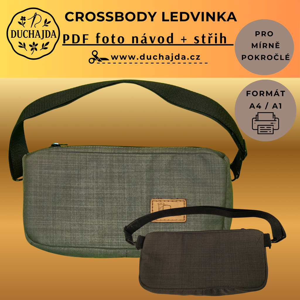 STŘIH A NÁVOD NA CSOSSBODY LEDVINKU