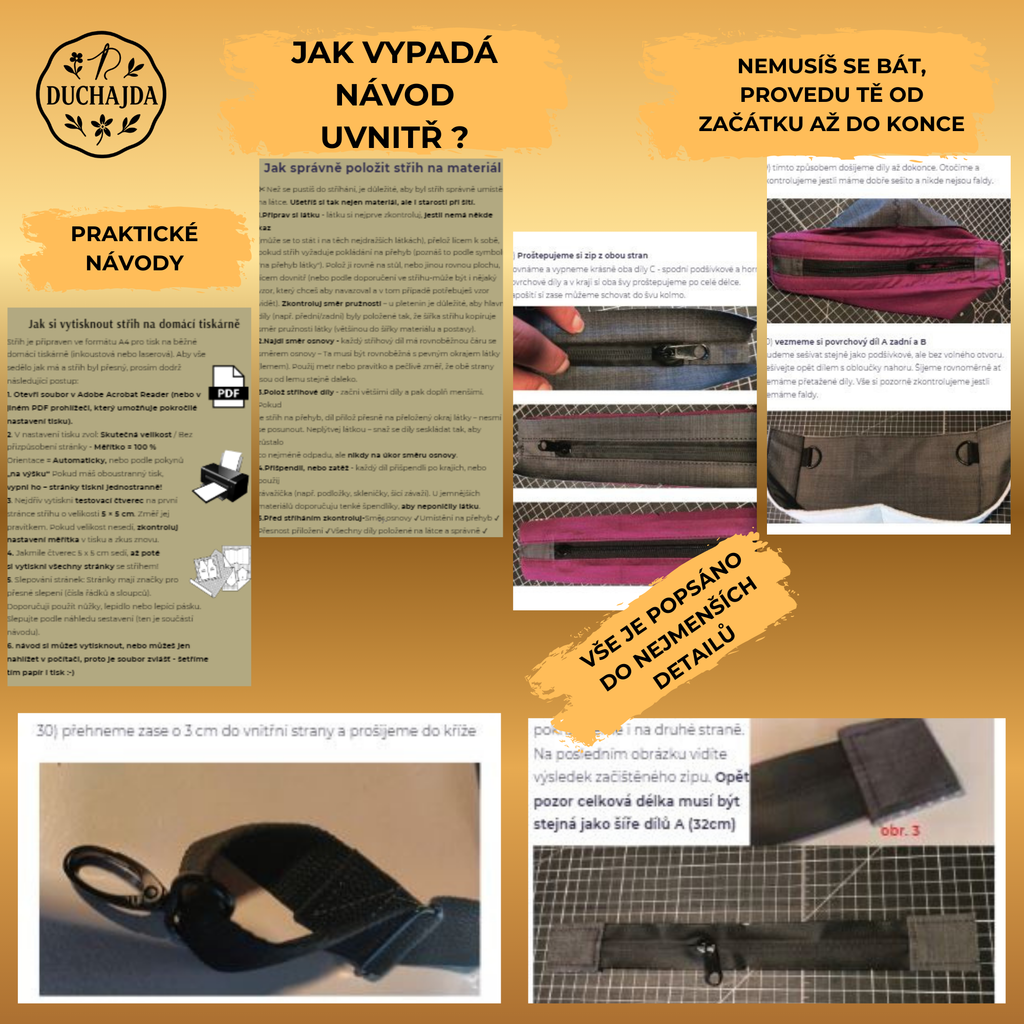 STŘIH A NÁVOD NA CSOSSBODY LEDVINKU