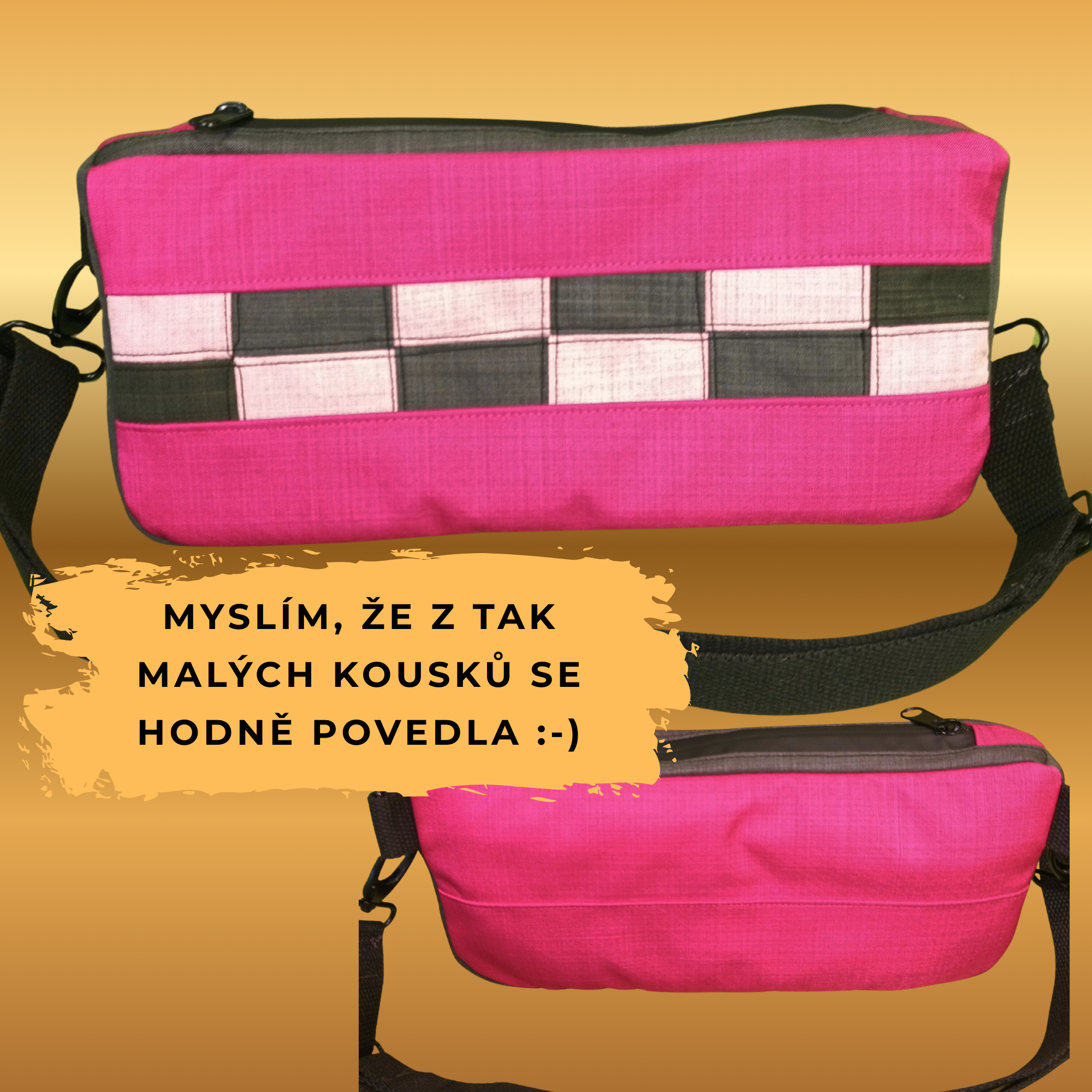 Crossbody ledvinka / PDF střih a fotonávod