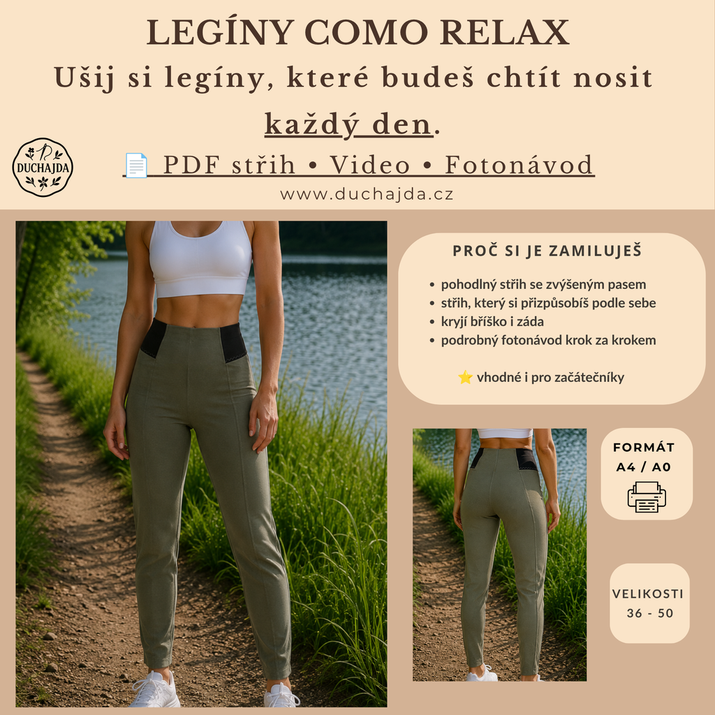 Střih, fotonánod,video na legíny COMO relax