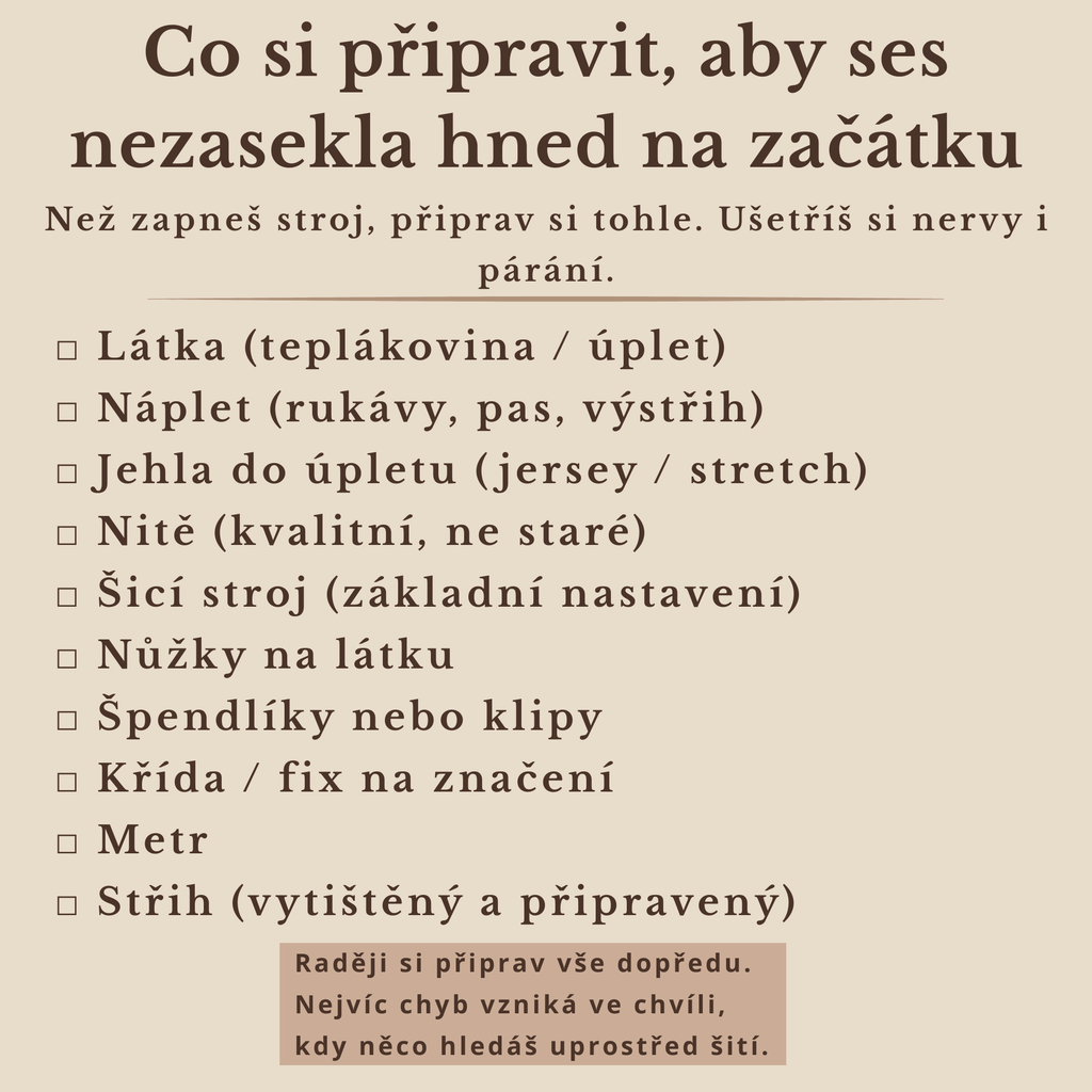 První mikina bez nervů – rychlá příprava (PDF)