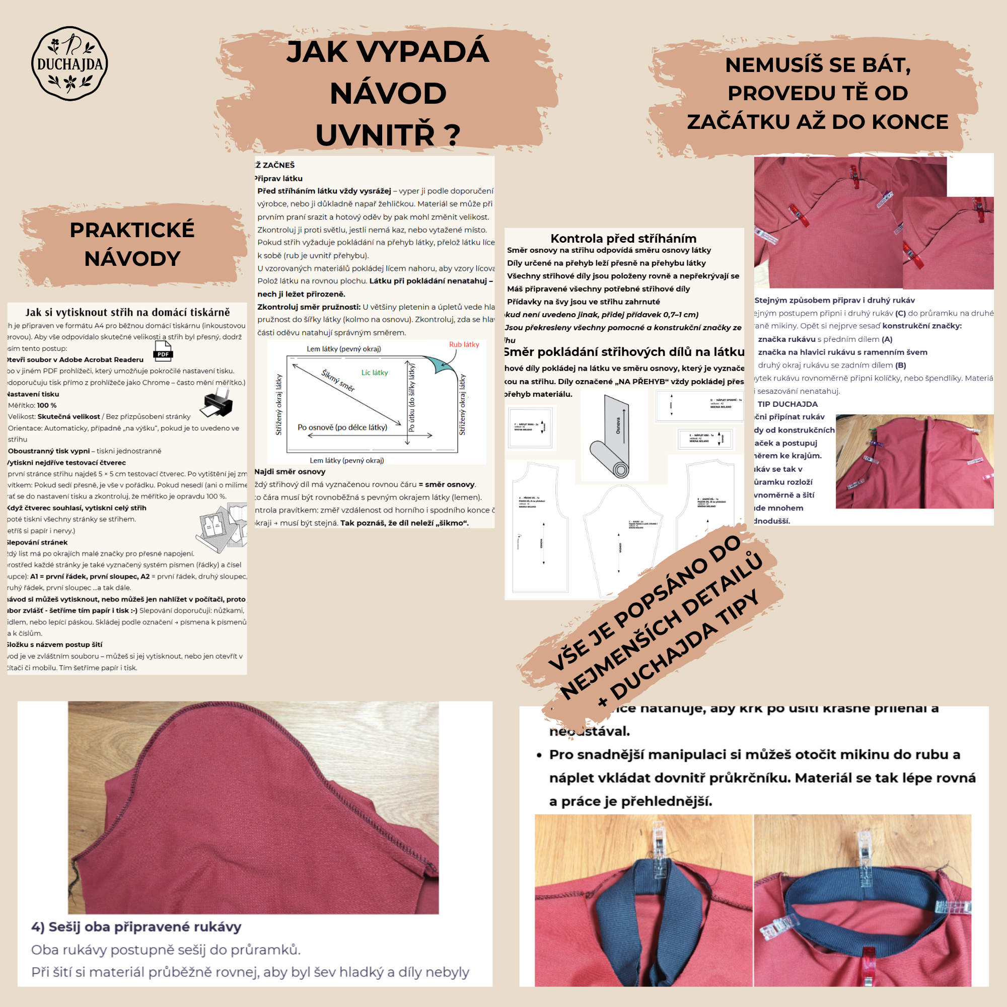 Střih na mikinu MILANO BASIC – PDF střih + fotonávod