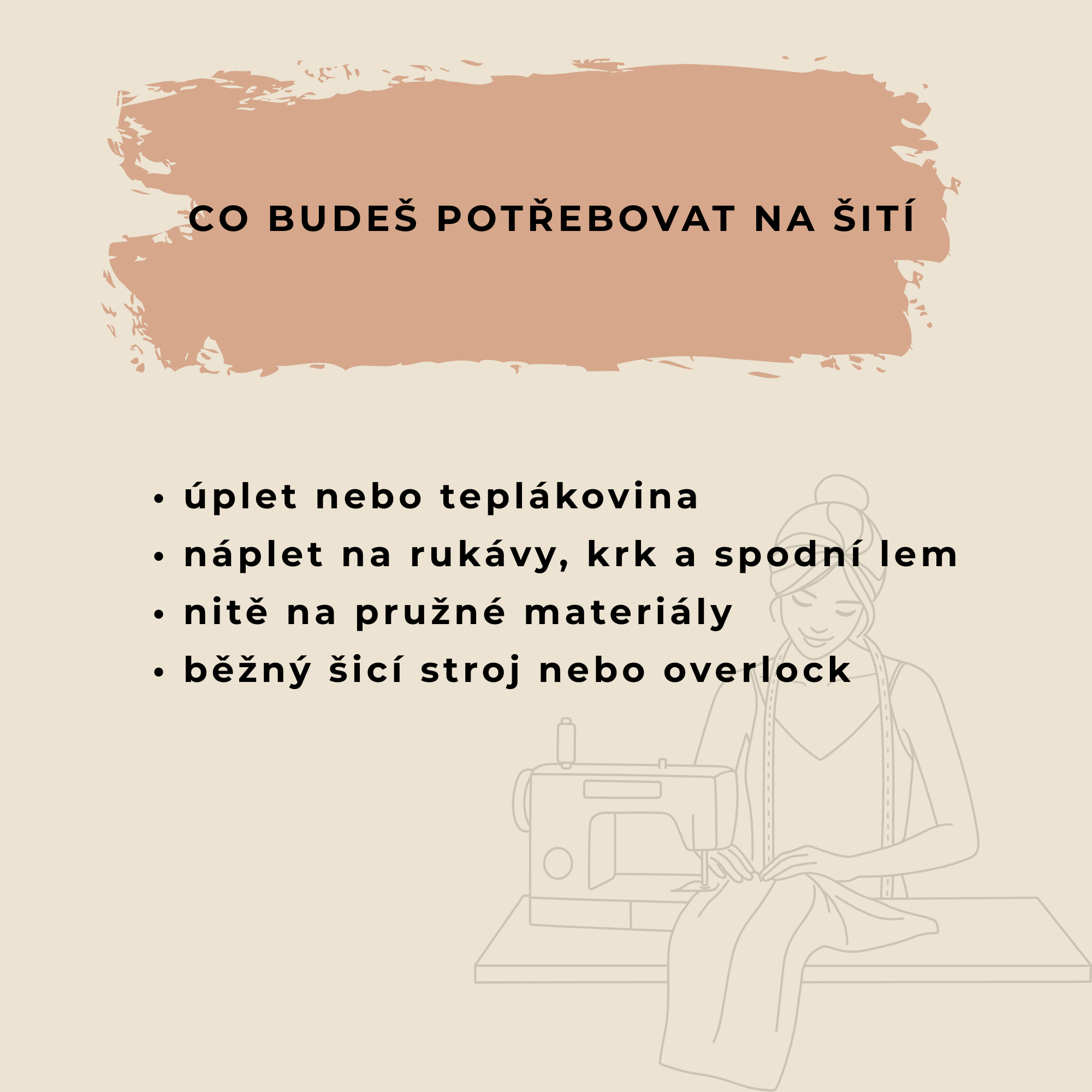 Střih na mikinu MILANO BASIC – PDF střih + fotonávod
